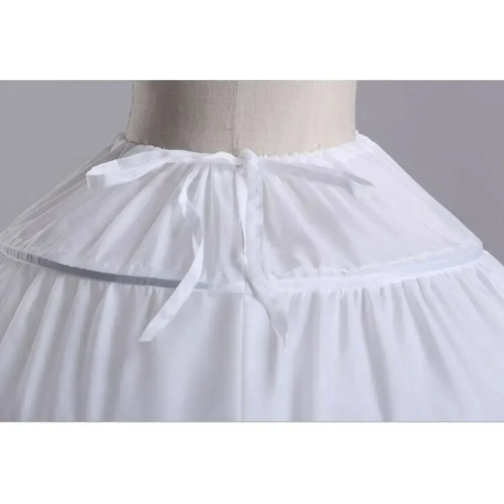 หญิง 6 Hoop Crinoline Full Petticoat กระโปรงกระโปรงยาวสําหรับงานแต่งงานเจ้าสาว