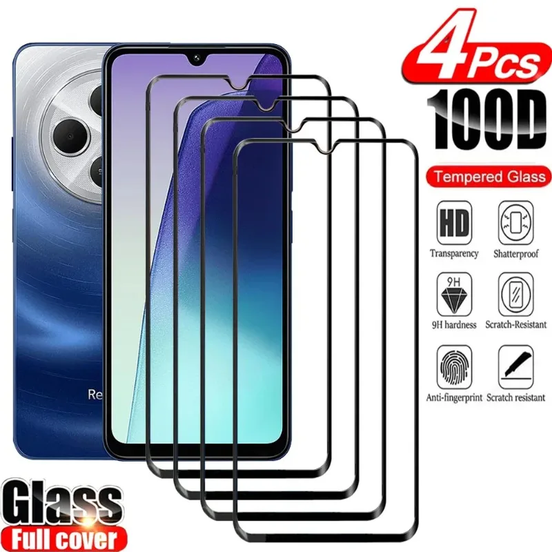 

4Pcs Screen Protector For Xiaomi Redmi 14C 13C 12C 10C 9T 9C Tempered Glass For Xiaomi Redmi 13 12 14T 4G 14R Protection Glass