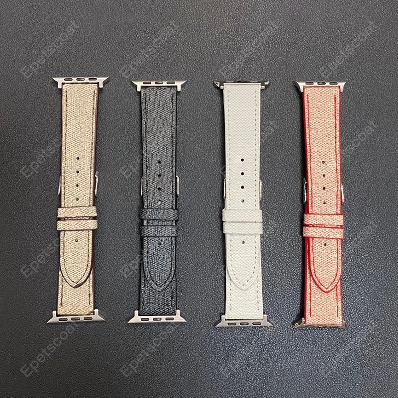 Texture leather buckle strap bands for Apple Watch 10 46 42 mm 9 8 7 6 Ultra 2 SE 49 45 44 41 40 38 wholesale 025