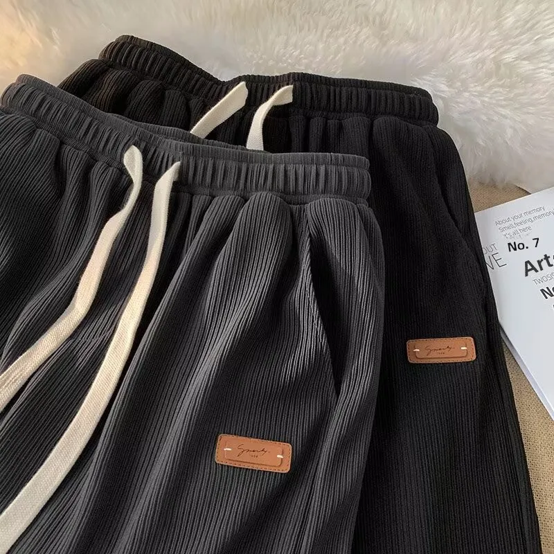 

Женские летние тонкие быстросохнущие спортивные повседневные брюки-капри из ледяного шелка с молнией, прямые, из полиэстера, для города