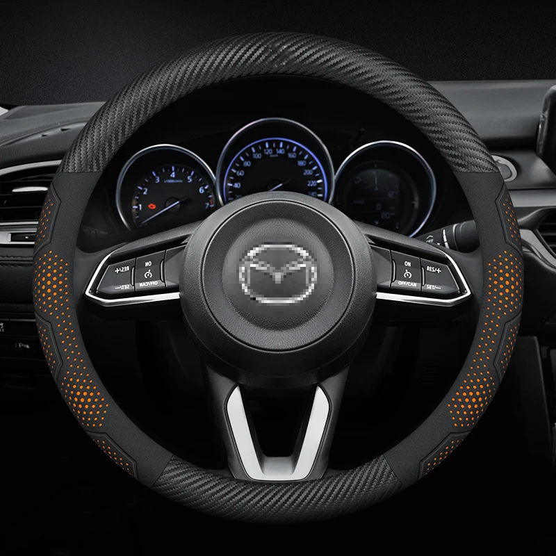 

Car Steering Wheel Cover For Mazda 2 3 6 CX-30 CX-60 CX-5 CX-8 CX-9 CX-4 MX-5 BT-50 Atenza Demio Skyactiv Axela Biante Premacy