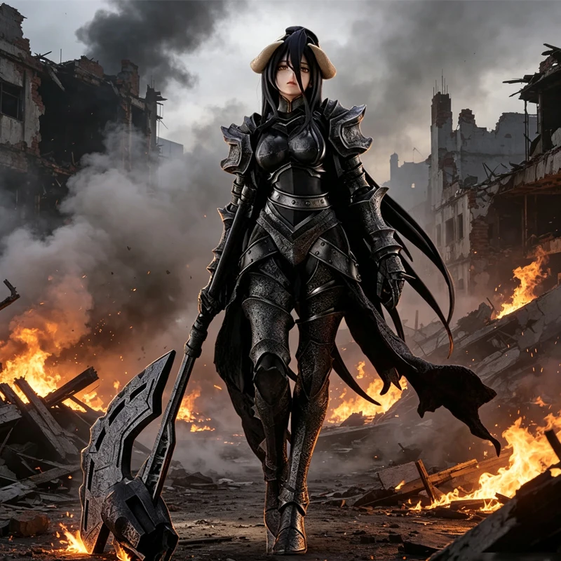

Anime OVERLORD King of the Undead Albedo Armor Design Model Figure Collection Series Doll Toys Fans Birthday Gifts
