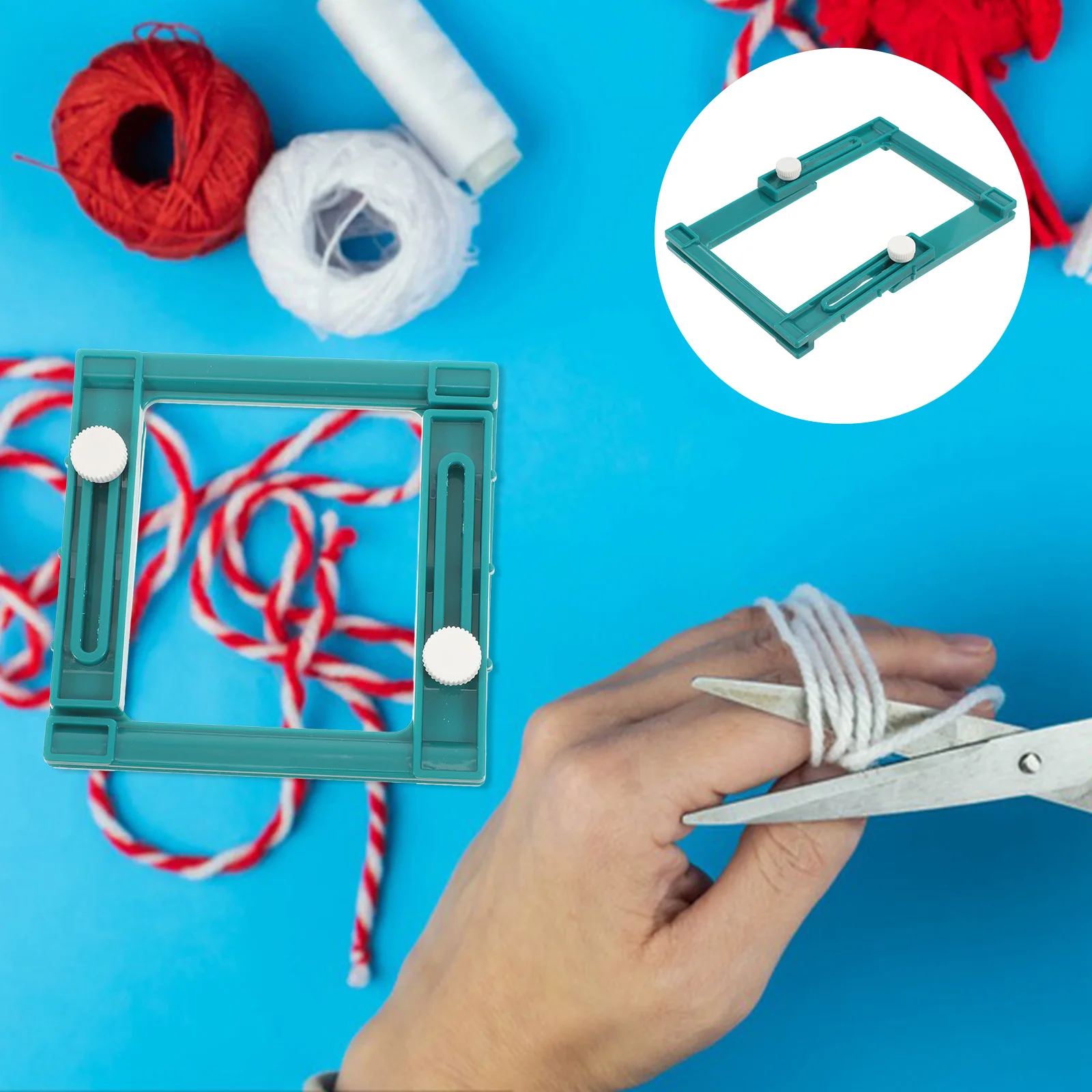

Tassel Maker Funny Weaving Machine Knitting Tool Diy Supply Adjustable Plastic Frame Green Novelty