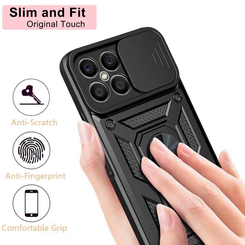 New Style 360 Degrees Magnetic Bracket for Honor X8 X9 X30 Anti Falling Heavy Duty Armor Case Cover for Honor 50 Honor 50SE