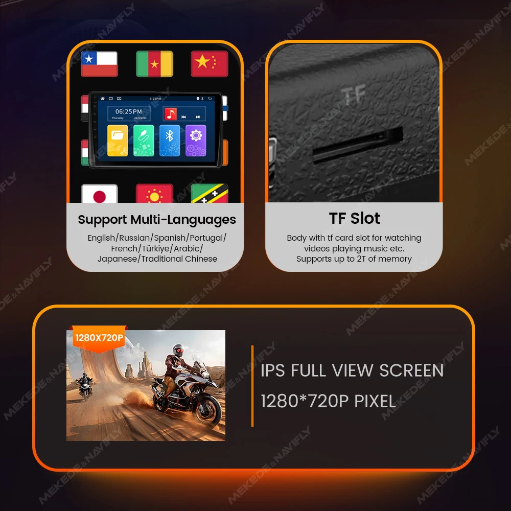 Navifly 10.1 بوصة مشغل وسائط متعددة سيارة مسند الرأس MP5 دعم Carplay أندرويد السيارات USB المقعد الخلفي رصد AV شاشة تعمل باللمس