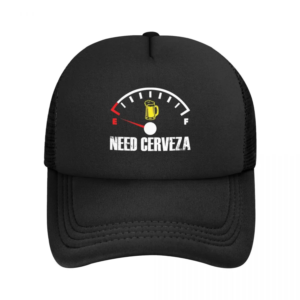 Need Necesito Cerveza Beer Gauge Funny Beer Trucker Hat Fashion Hat Adjustable Snapback Caps Mesh Baseball Cap Summer