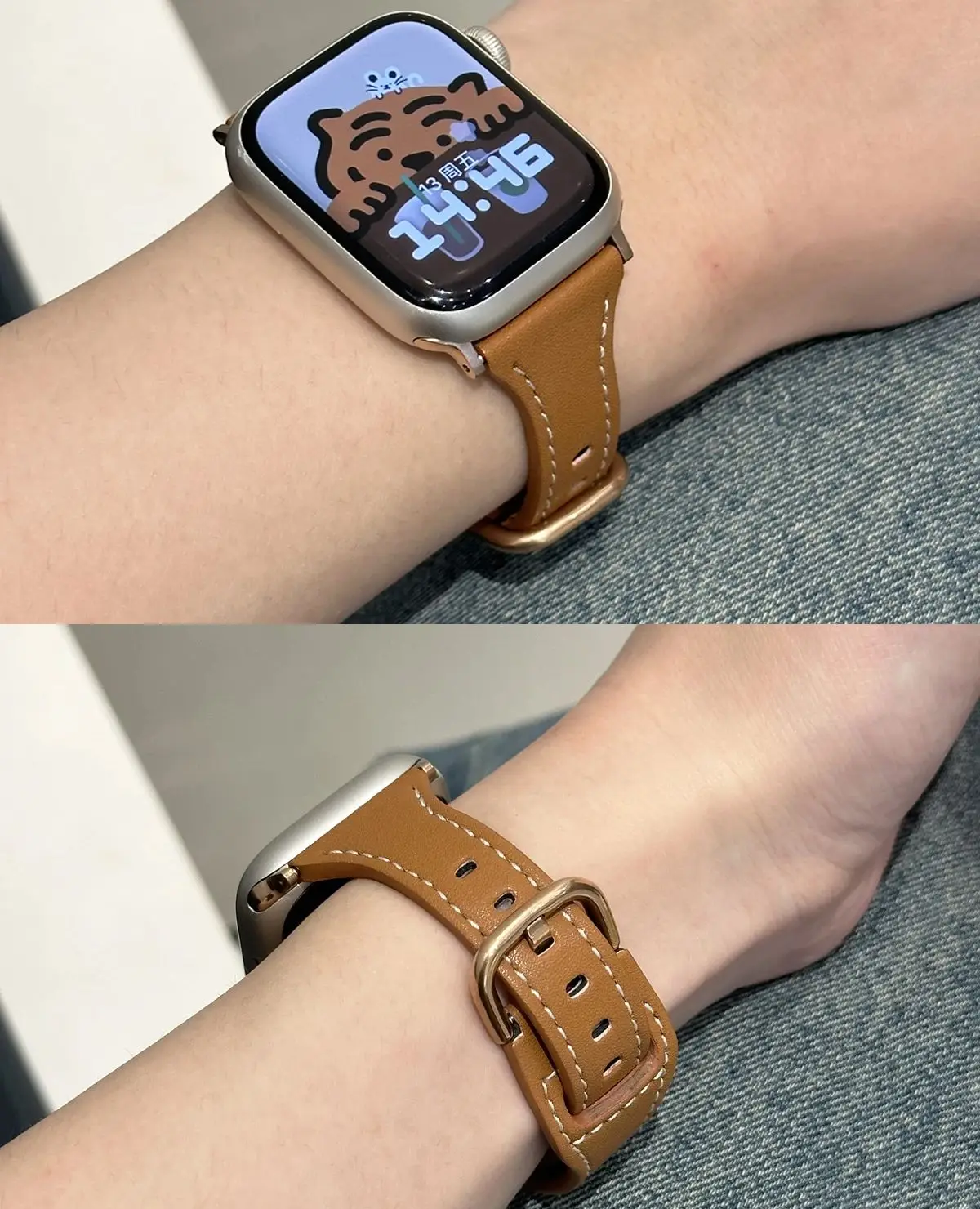 Slim PU Leather Strap For Apple Watch 10 42/46mm 9 8 7 Band 45/41mm 44/40mm 42/38mm 49mm 44 mm Bracelet For iwatch 49mm SE 5 4 6