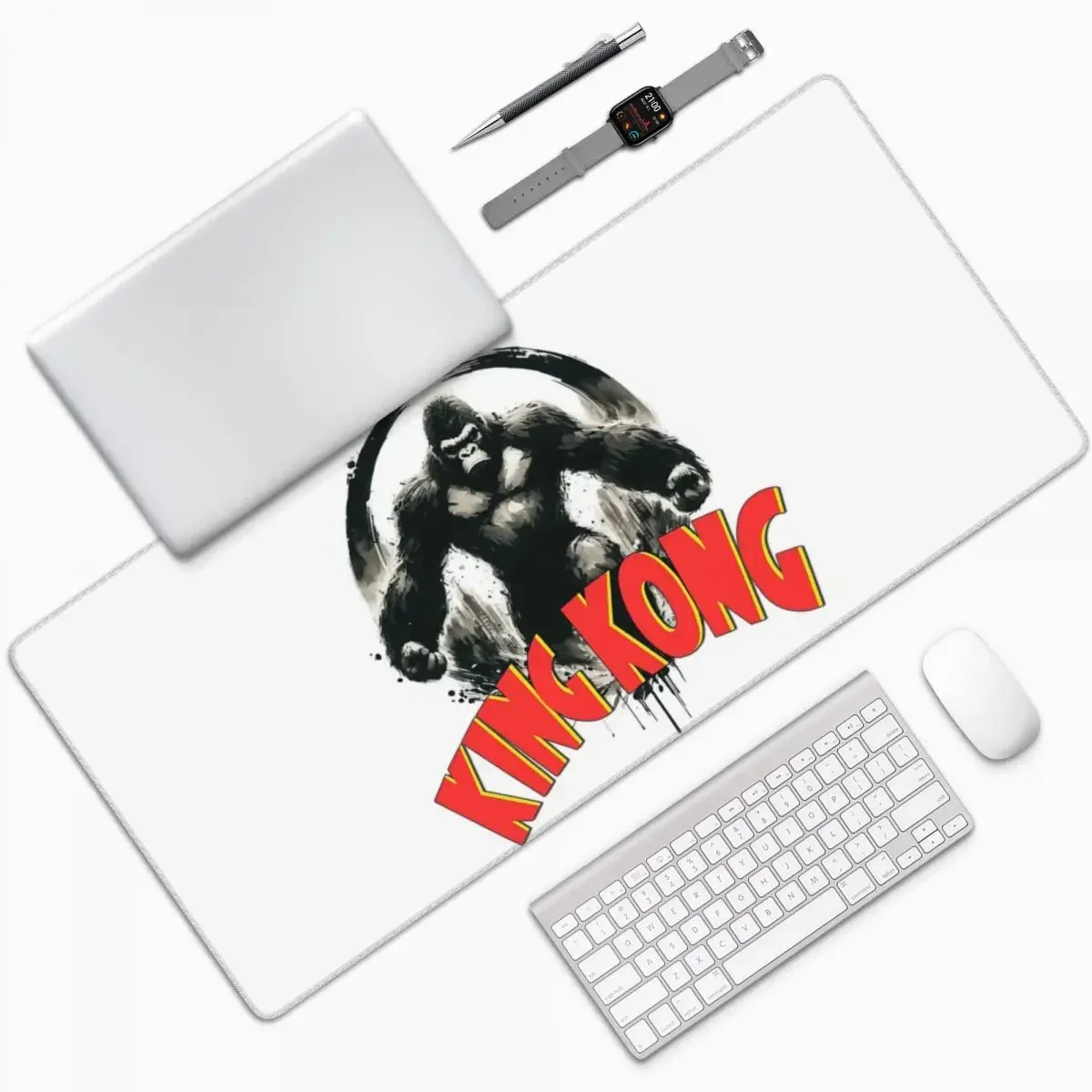 

Винтажный коврик для мыши King Kong с логотипом, коврик для мыши, компьютерная клавиатура, коврик для мыши, геймерский ПК, ноутбук, настольный коврик, офисные аксессуары, настольные коврики