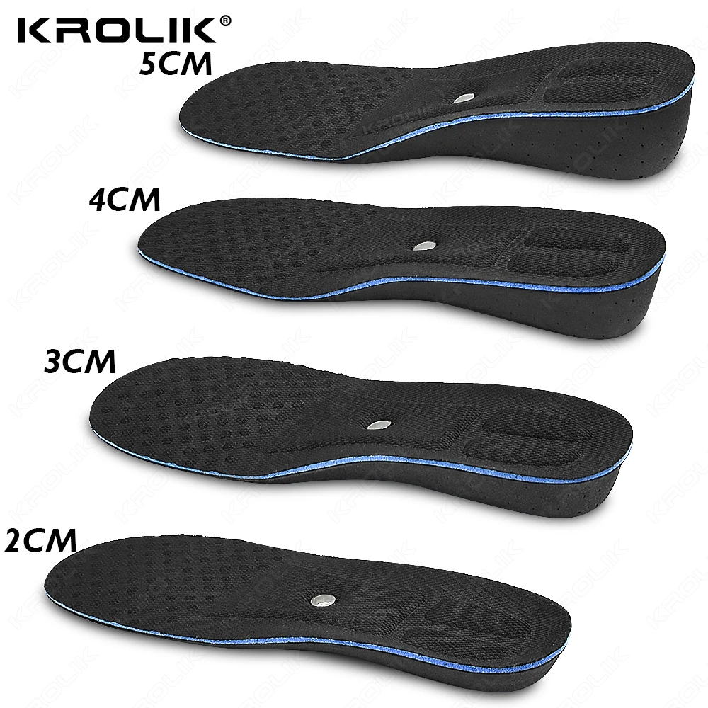 

2-5cm Height Increase Insoles Magnet Templates Insole For Feet Arch Support Heighten Orthopedic Shoes Sole Pad Unisex Damping