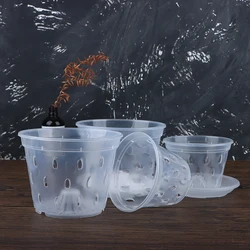 Butterfly Orchid Special Flower Pot Transparent Perforated Drainage Flower Pot Plastic Breathable Flower Pot Accessories