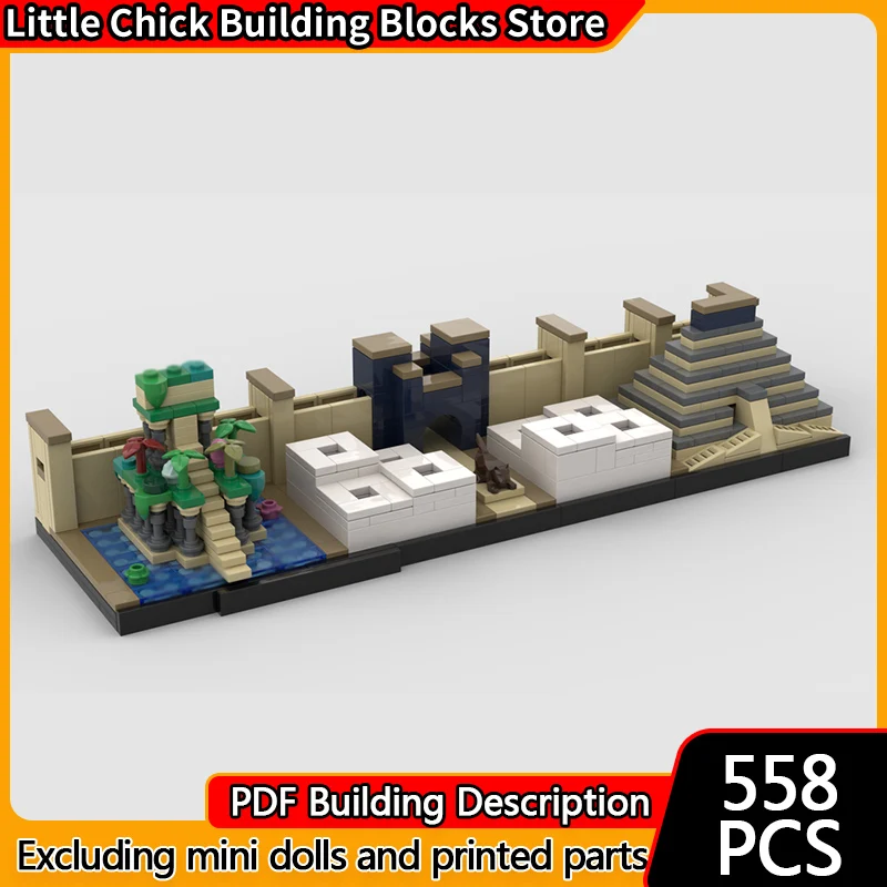 Modelo Street View, ladrillos de construcción MOC, arquitectura de país antiguo, tecnología Modular, regalos de vacaciones para niños, juguetes para montar, traje