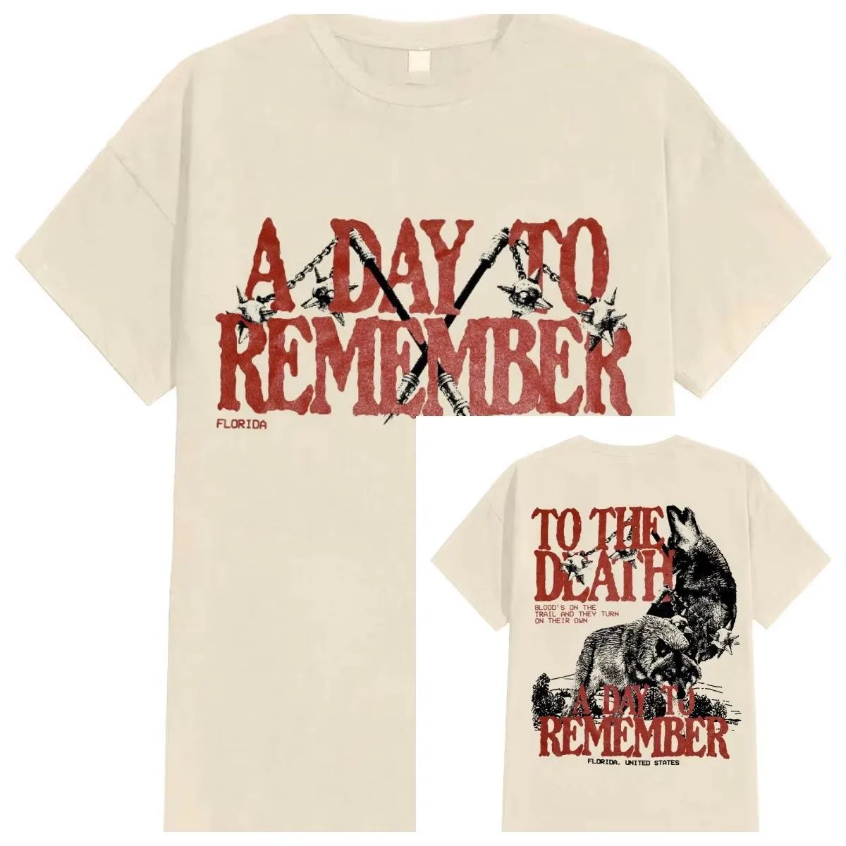 A Day To Remember Bloodsucker Chinese Font Band Graphic T-Shirt Cotton Men Women Streetwear Tee