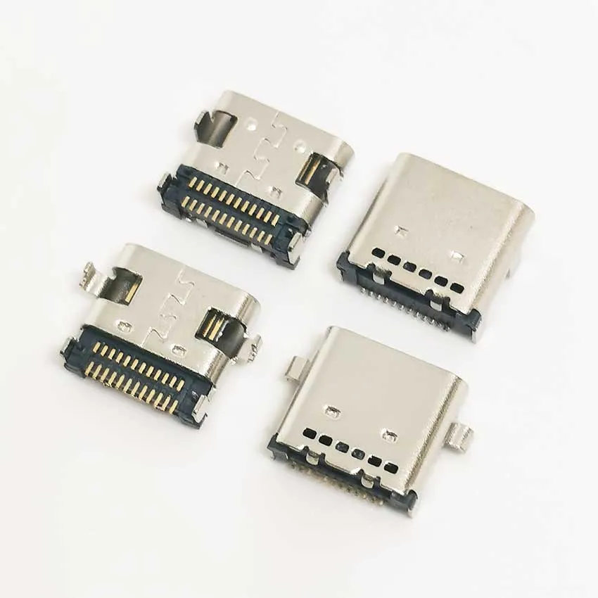 2-6pcs Type C Micro 24Pin USB 3.1 Double row on board Female Port Jack Tail Sockect Plug For phone PD fast charge data connector