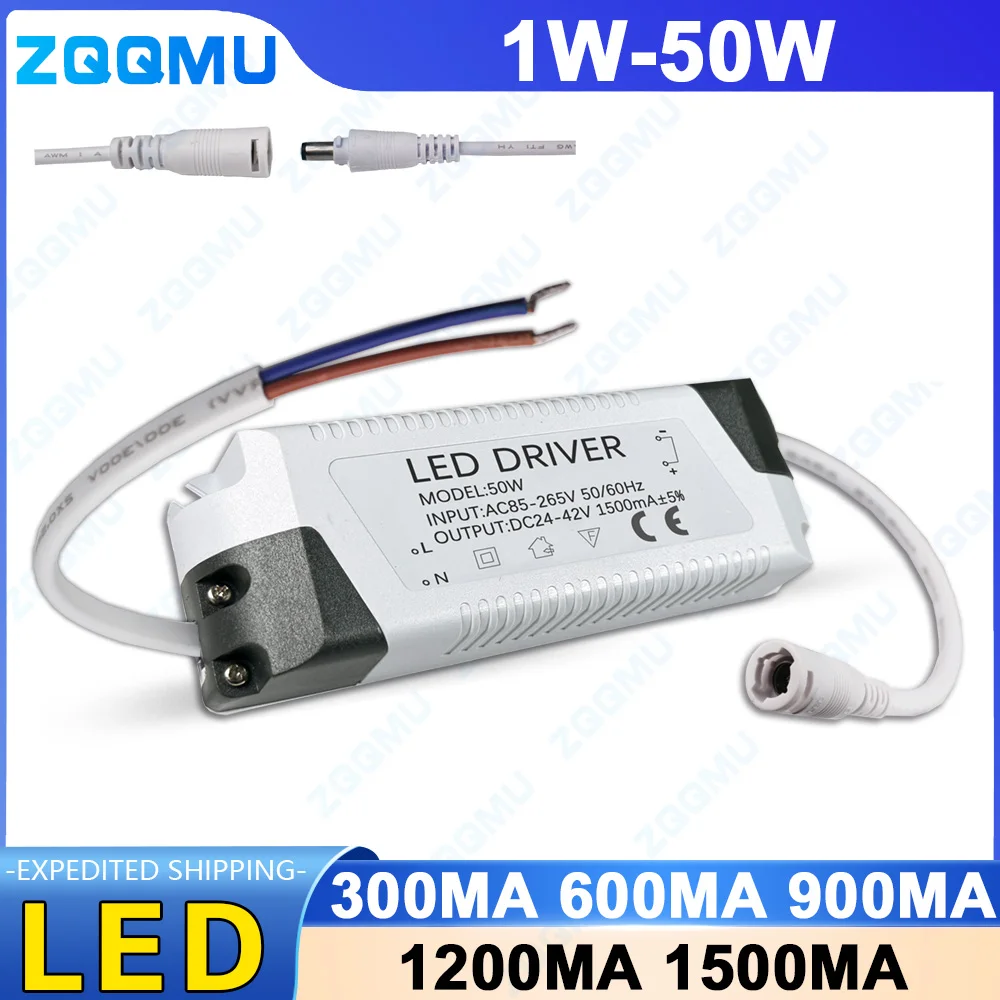 LED Constant Current Driver 8-12W 12-18W 18-24W 25-36W 50W 300MA 600MA 900MA 1200MA LED Power Lighting Transformer