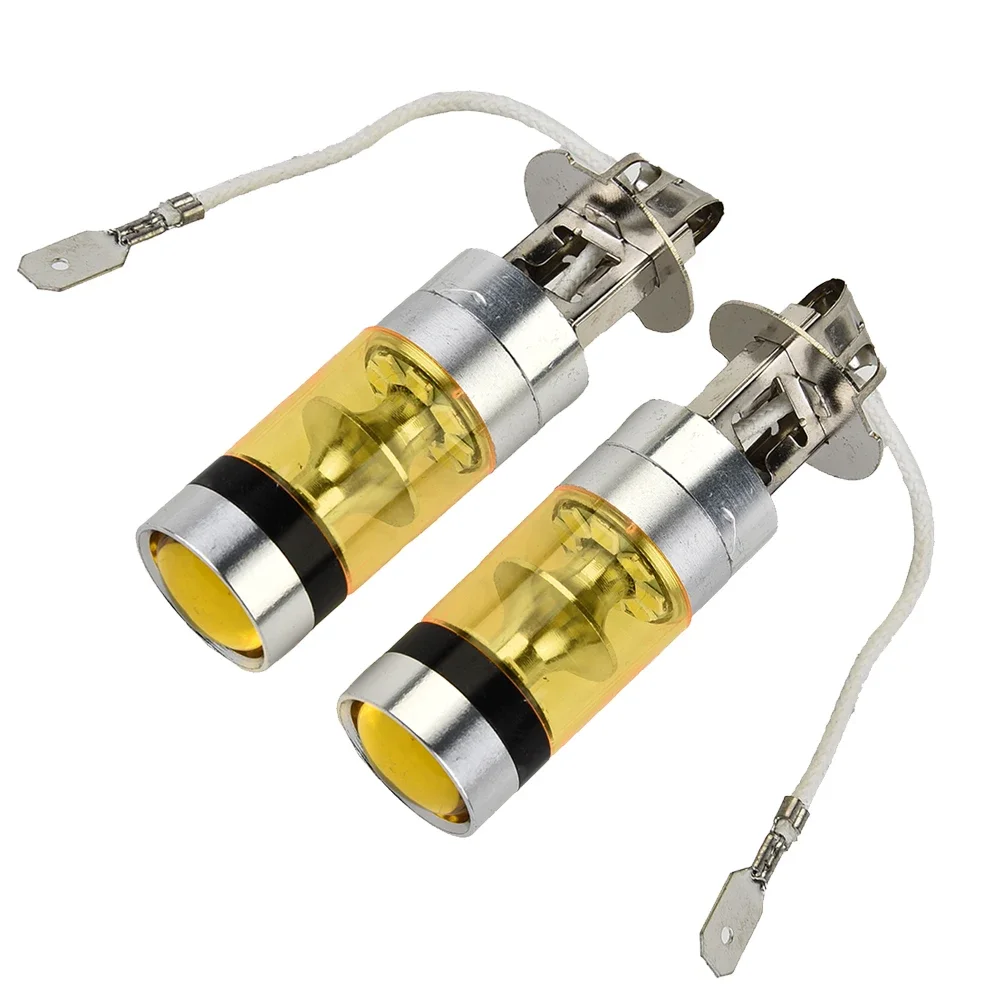 

Accessories LED Lights Exquisite Fog Lamps Bulb 12-24V Taillight Yellow 2828SMD 2pcs 360° 4300K Aluminum Alloy