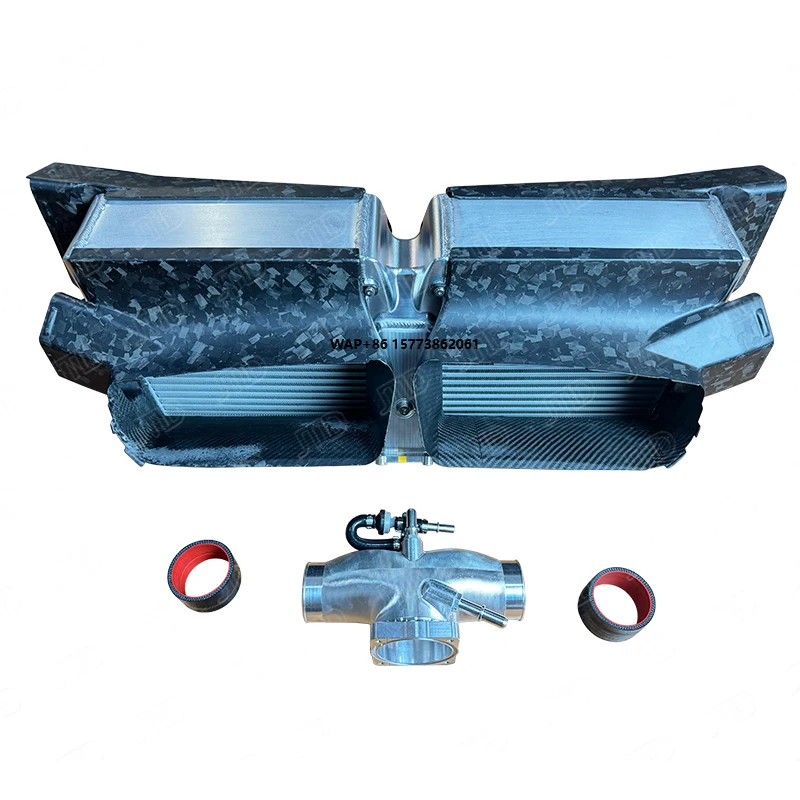 Universal Intercooler CNC T-Pipe Kit Carbon Fiber Shroud Modular Custom Turbo Setup High Flow Design High Quality 100% Fit