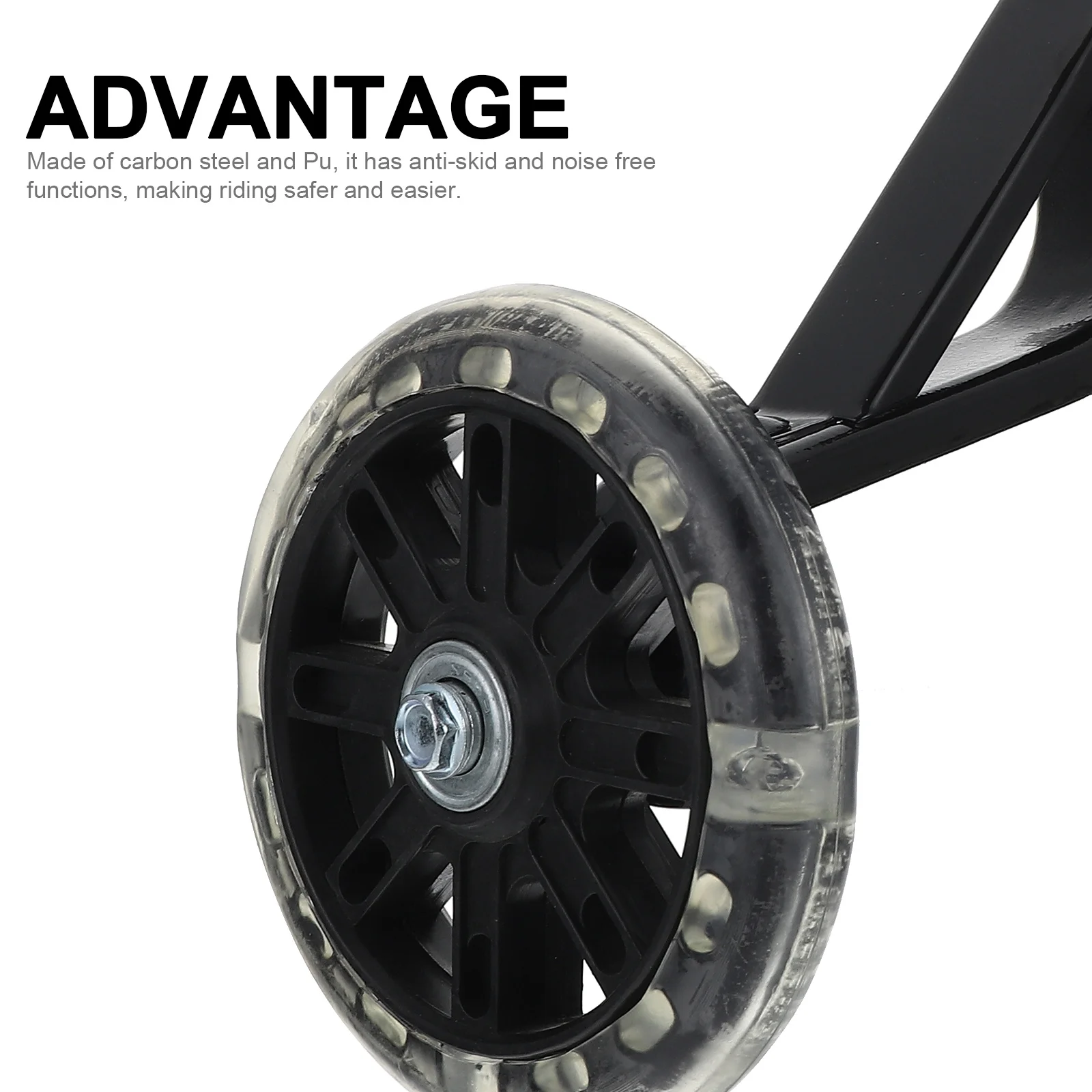 

1 Pair Luminous Training Wheels For Balance Stabilizer Bike Auxiliary Wheel Adjustable Rear Wheel Bike Stabilizer