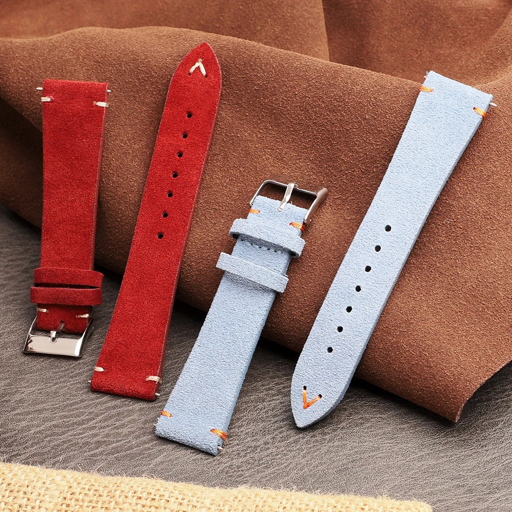 pulseira-de-relogio-em-couro-suede-macio-22mm-costura-manual-vermelho-vinho-e-azul-acessorios-de-substituicao-para-relogios-pulseiras-para-homens-e-mulheres