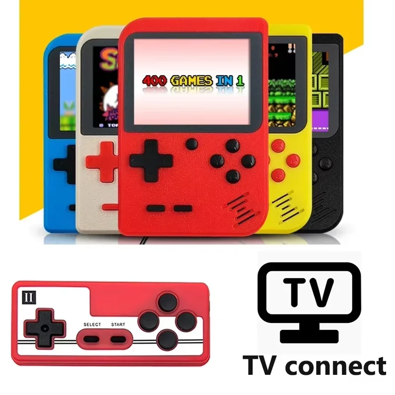 Built-in 400 FC Games with Portable Case Mini Retro Handheld Game Console 3.0 Inch LCD Screen Video Game Player Kids Boys Gift