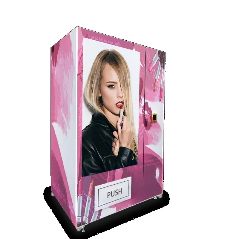 Custom Beauty Pink Vending Machine Shopping Mall Cosmetics Business Vending Machine