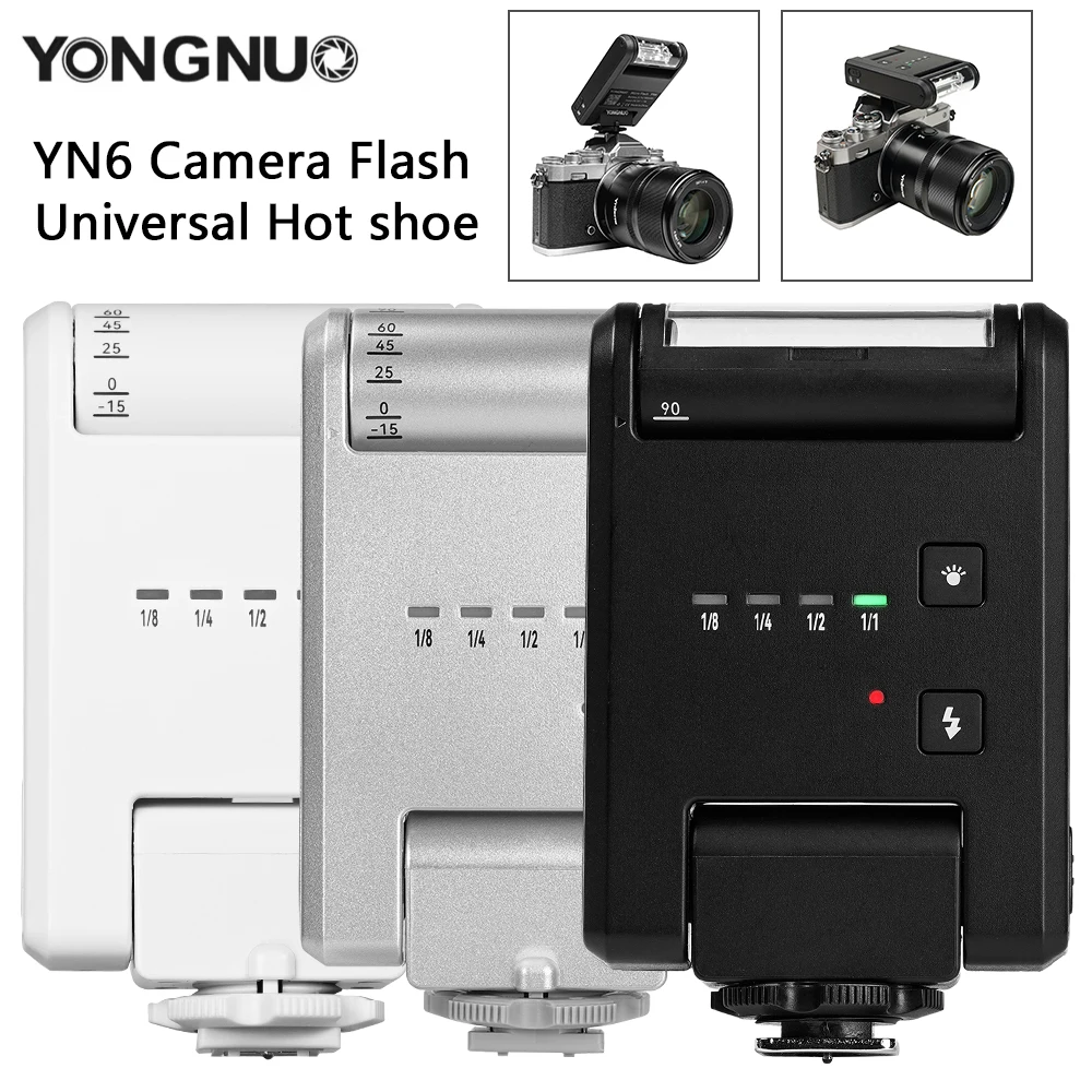 YONGNUO YN6 Mini Camera Flash Speedlite Built in Hot Shoe Mount for Sony Canon Nikon Panasonic Olympus DSLR Camera Flashes