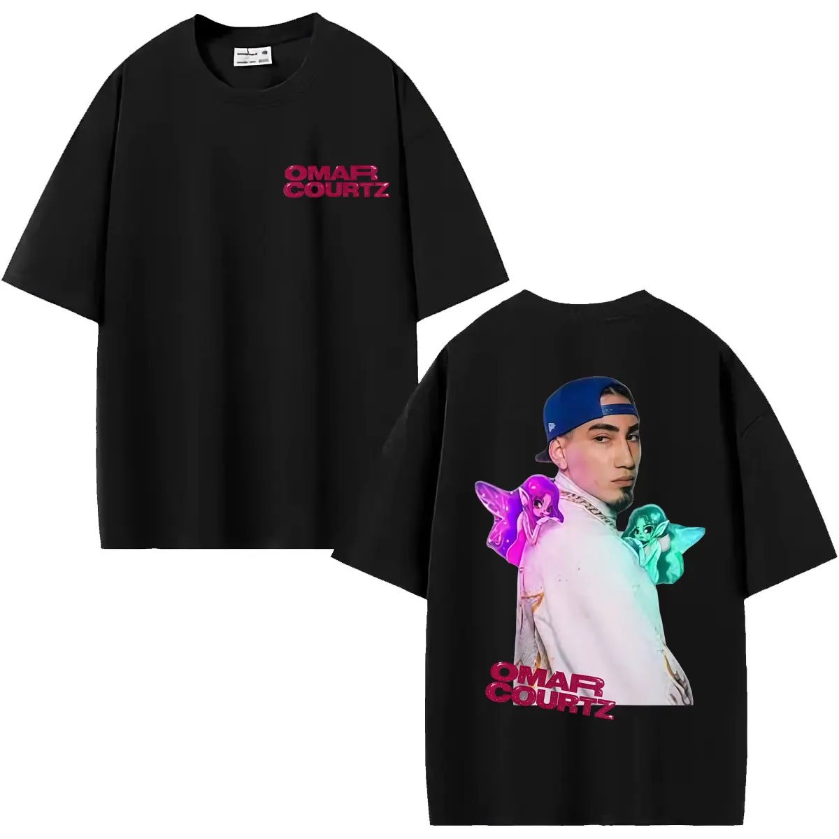 Omar Courtz Porsi Manana No Estoy Tour 2026 Merch T-Shirts Herren Damen Harajuku Hip Hop Punk T-Shirt 100% Baumwolle Oversized T-Shirt