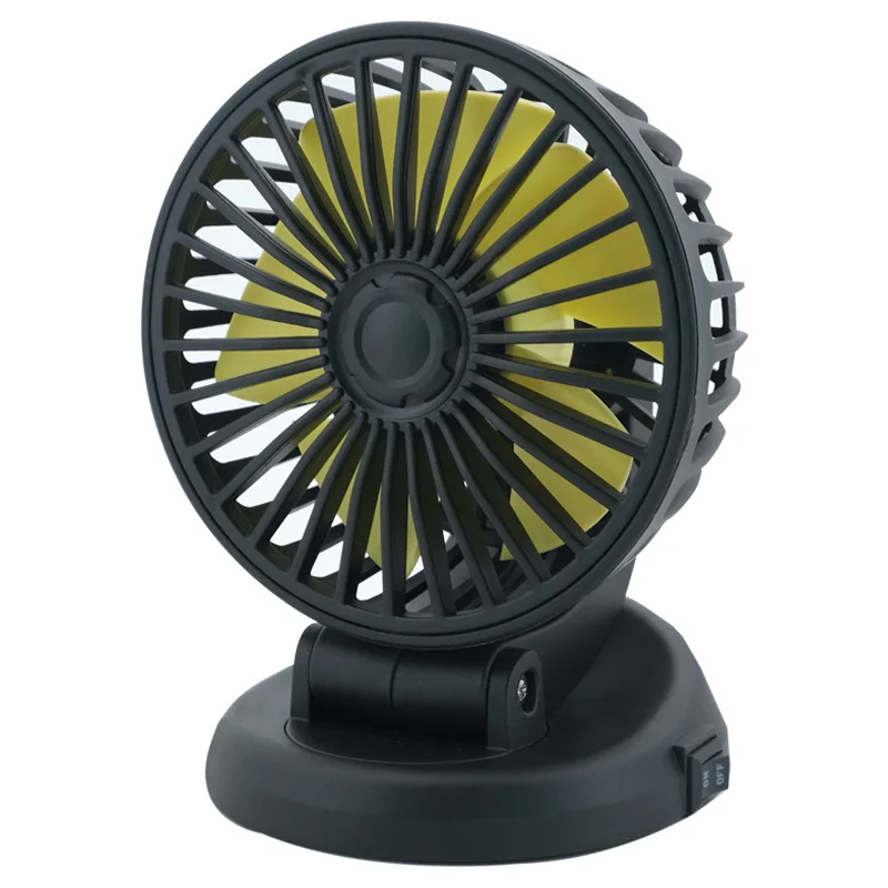 Ventilador de refrigeración portátil para coche, dispositivo de 5V, alimentado por USB, giratorio multiángulo con enchufe de encendedor de