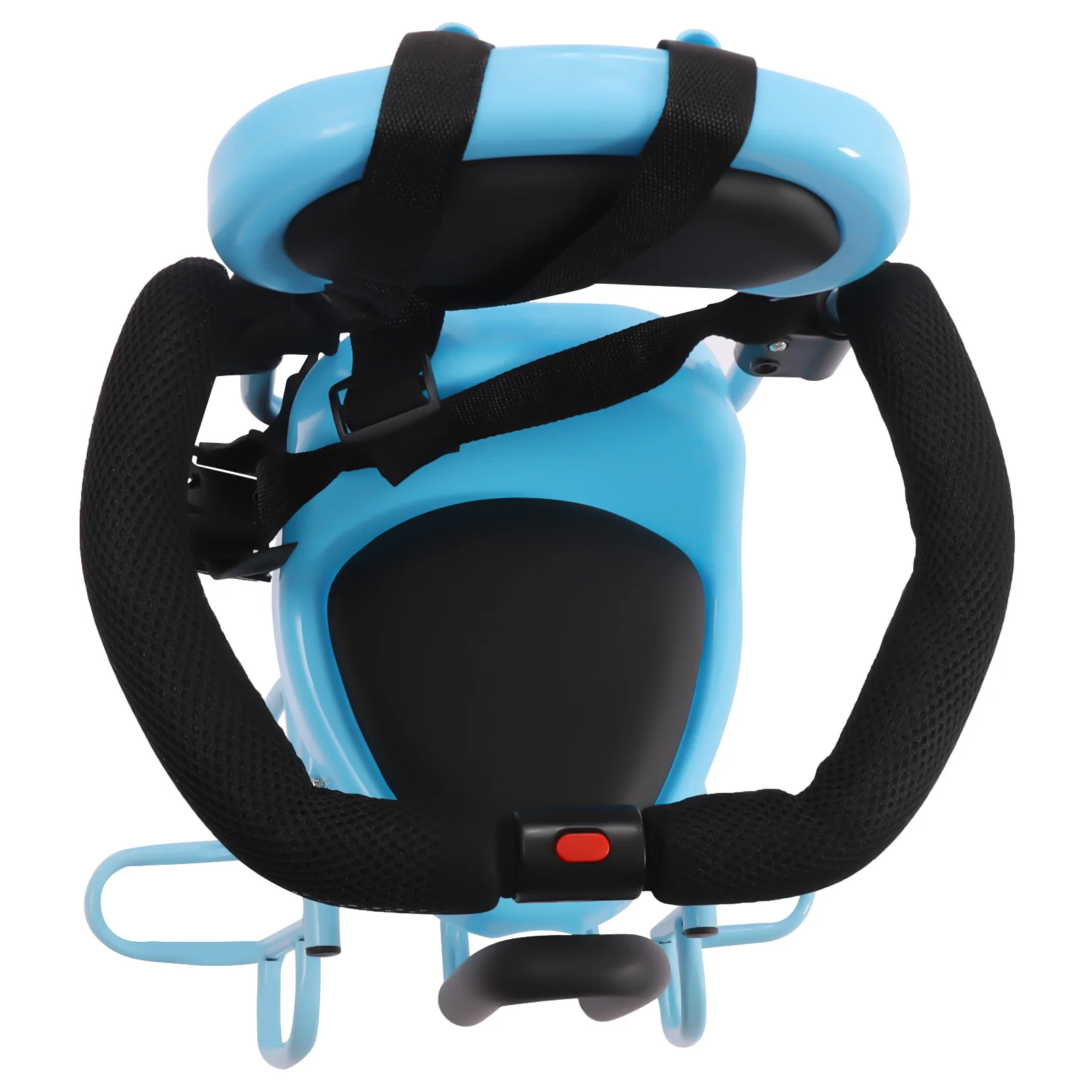 Safe Rear Child Bike Seat Kids Seats with Safety Belt Seat Cushion Attachment to Bike for Children 6 Months -6 Years Blue/Red