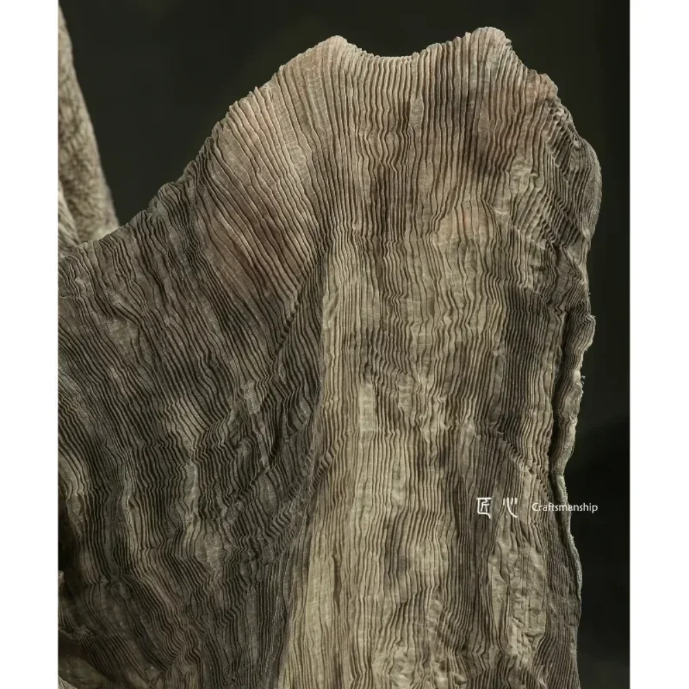 

Ткань с текстурой морщин, винтажный художественный кардиган, дизайнерская одежда, ткань, оптовая продажа, ткань для шитья одежды, материал на метр