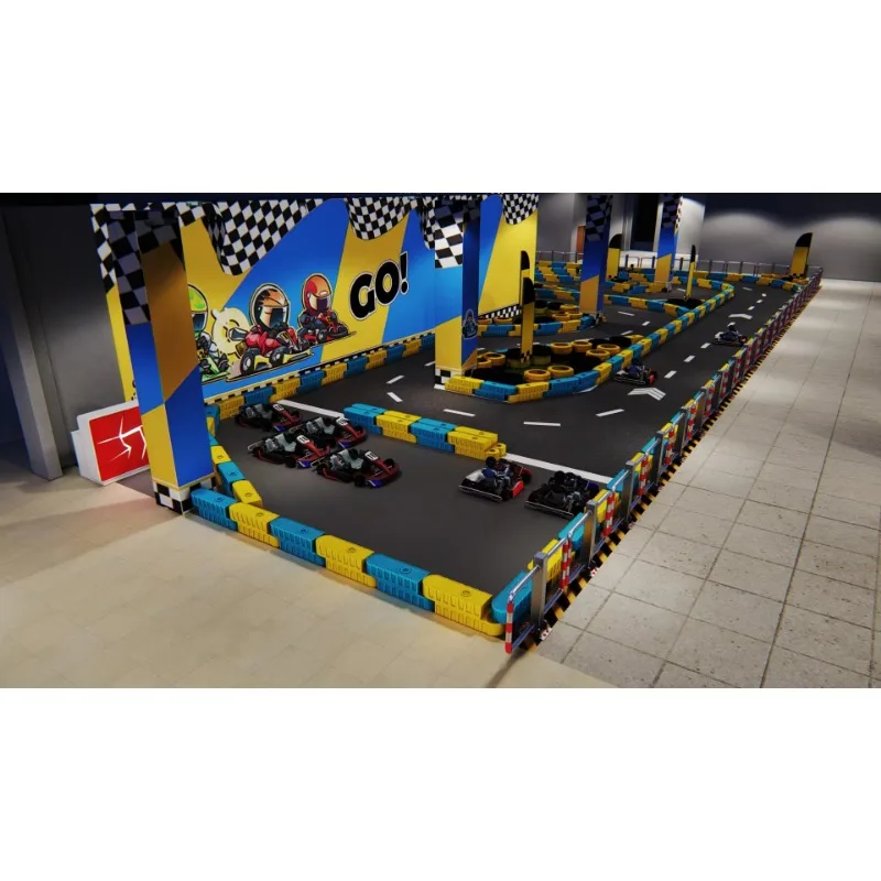 270cc Engine Indoor Go Kart Track Accessories Planar/3D Design 40 Max Speed Chain Drive