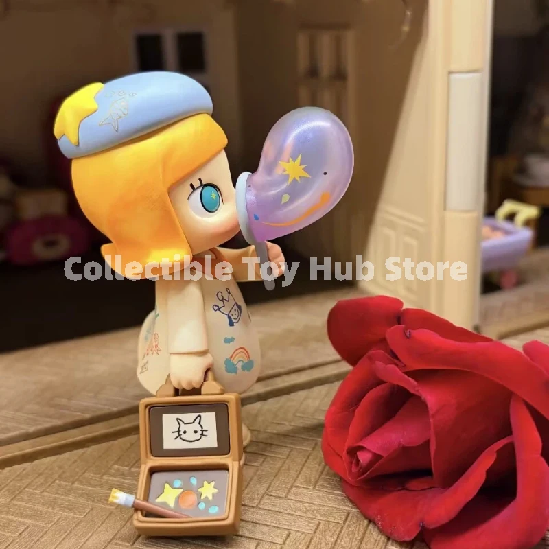 Genuine Pop Mart Hirono Dino Plush Pendant Molly Dream‑Chasing Bubble Figurine Trendy Collectible Doll Cute Gift Molly Art Toy view 4