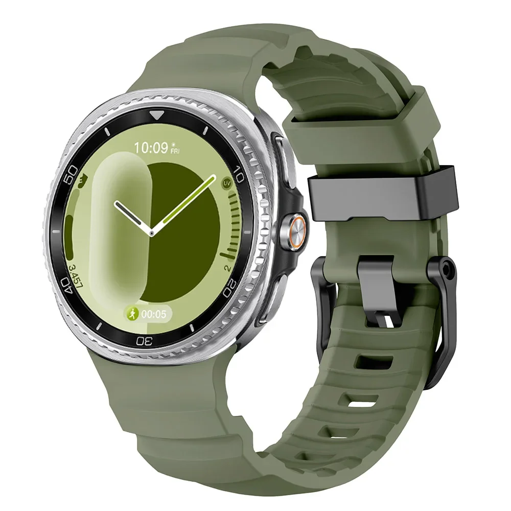 サムスン Galaxy Watch 8 Classic 46mm用シリコンストラップ、スポーツブレスレットベルト、Galaxy Watch 8 44mm 40mm用オリジナルウォッチバンド