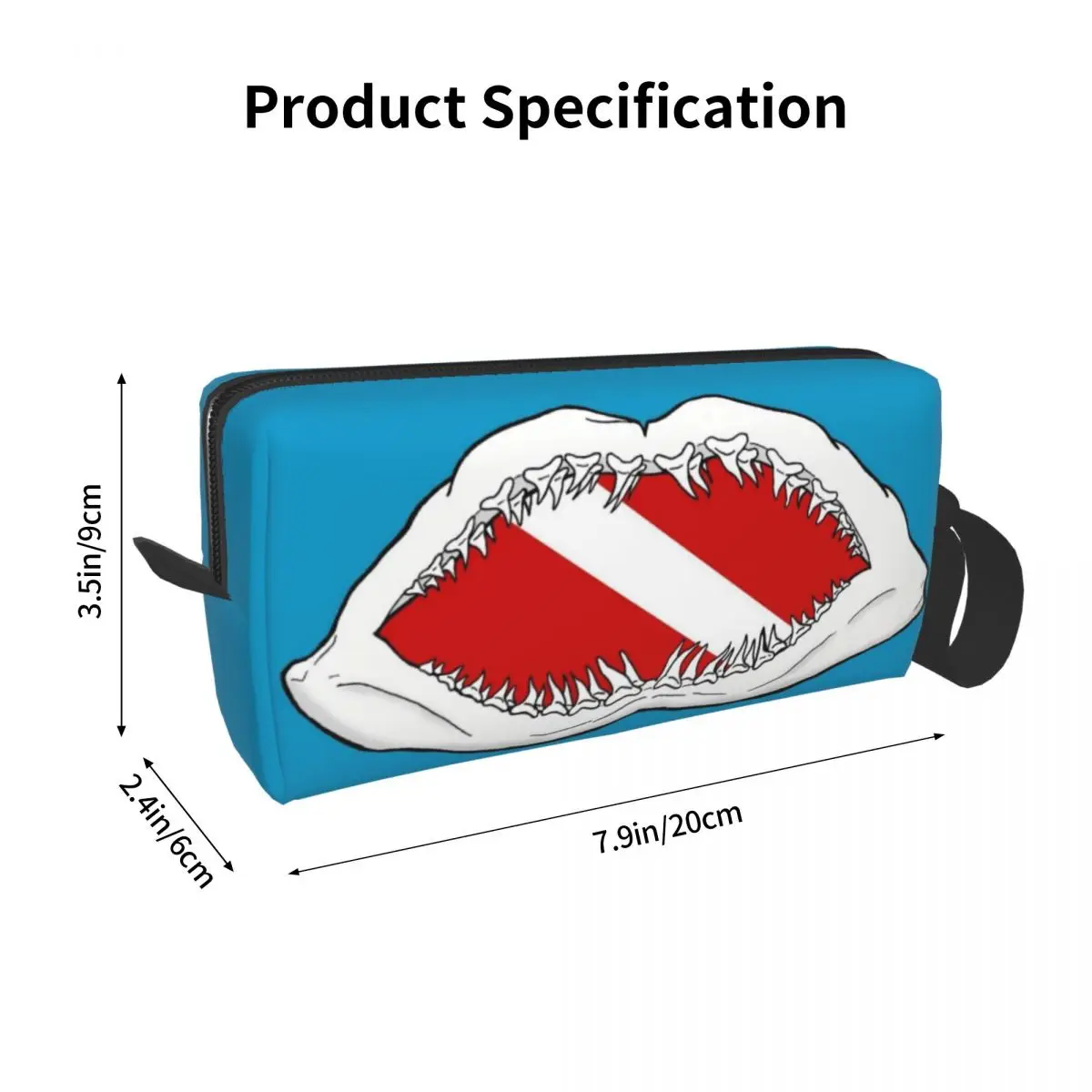 القرش والغوص السفر حقيبة أدوات الزينة للنساء ، الغوص مستحضرات التجميل ، منظم ماكياج ، أكياس تخزين الجمال ، صندوق أدوات Dopp ، والأزياء