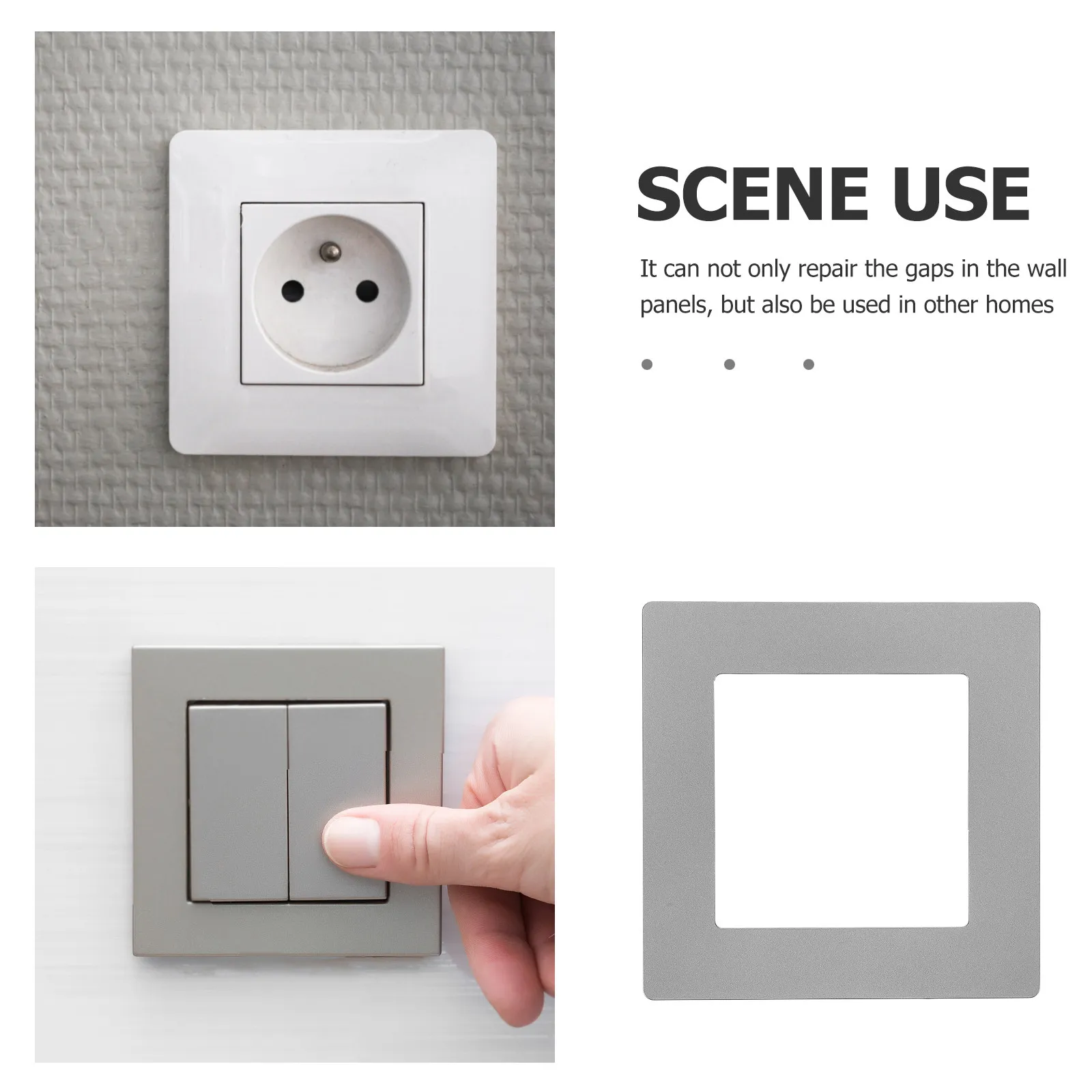 Hole Cover Decorative Wall Plate Pc Material Fade Resistant Protective Socket Spacer Electrical Outlet Spacer Wall