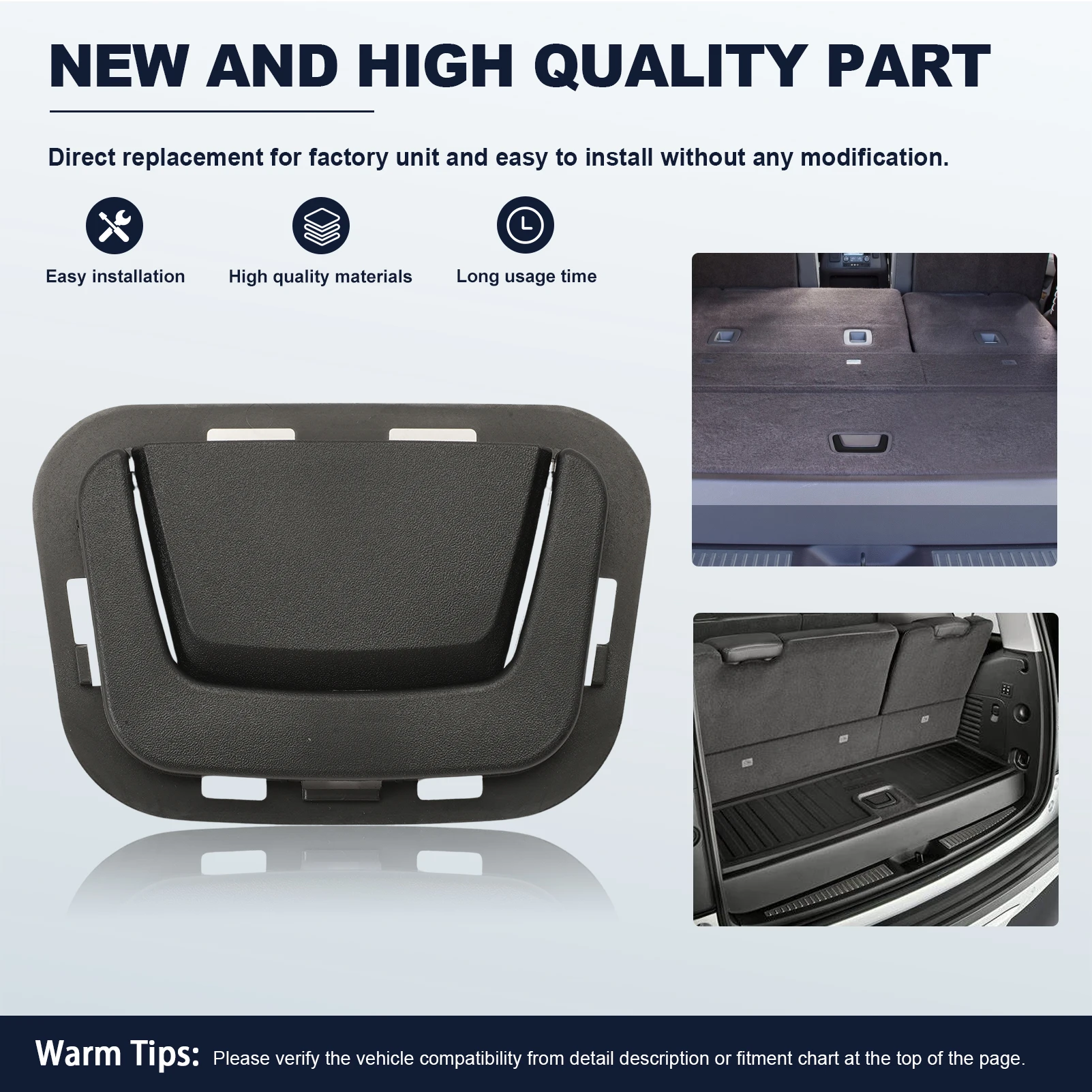 

84589067 Rear Cargo Floor Storage Compartment Cover Handle For Suburban Tahoe Yukon 2015-2024