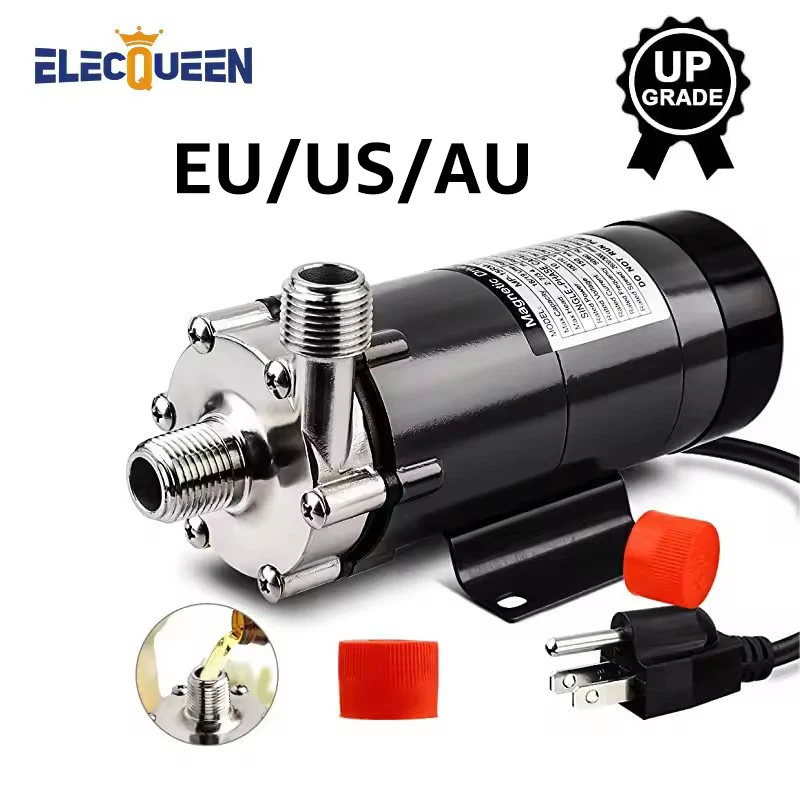 

Модернизированный магнитный пивной насос, головка из пищевой нержавеющей стали с резьбой 1/2 дюйма, высокотемпературный насос для домашнего пивоварения