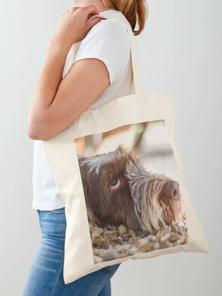 Looking up Spinone Tote Bag shopper bag women canvas shopping cart bags reusable grocery bags tote bag woman