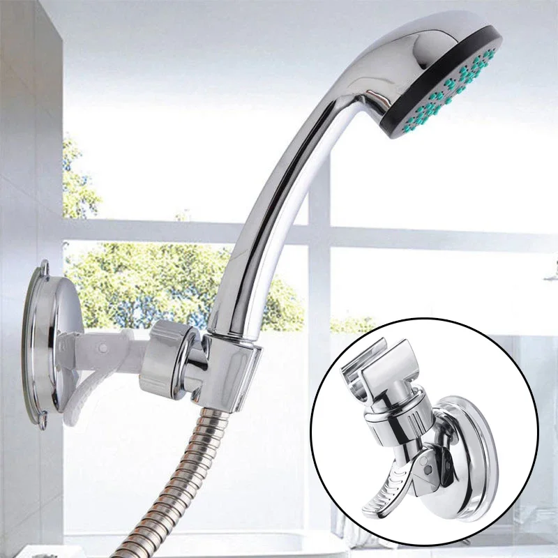 

Suction Shower Head Holder Wall Mounted Adjustable Base Bathroom Bracket Cup No Drilling Replacement 2018 Hot New