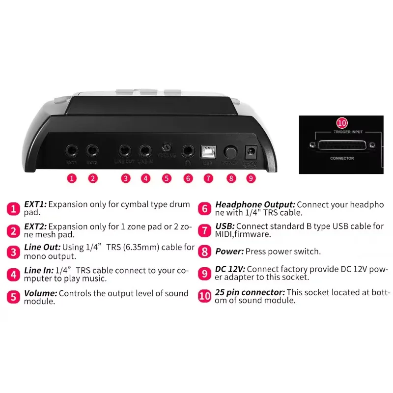 XD-380C-KM Electronic Drum For Practice 9-piece Full Mesh Electric Drum Set Basic