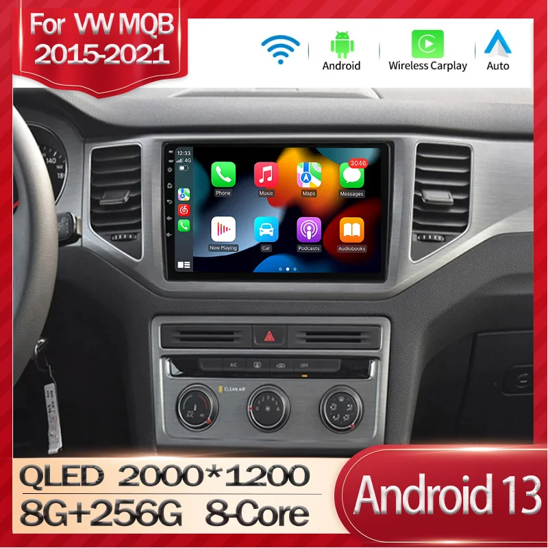 Android 13 Car Radio  For VW Volkswagen T-Cross MQB 2018-2020 Multimedia Video Player stereo Carplay Android Auto GPS Navigation