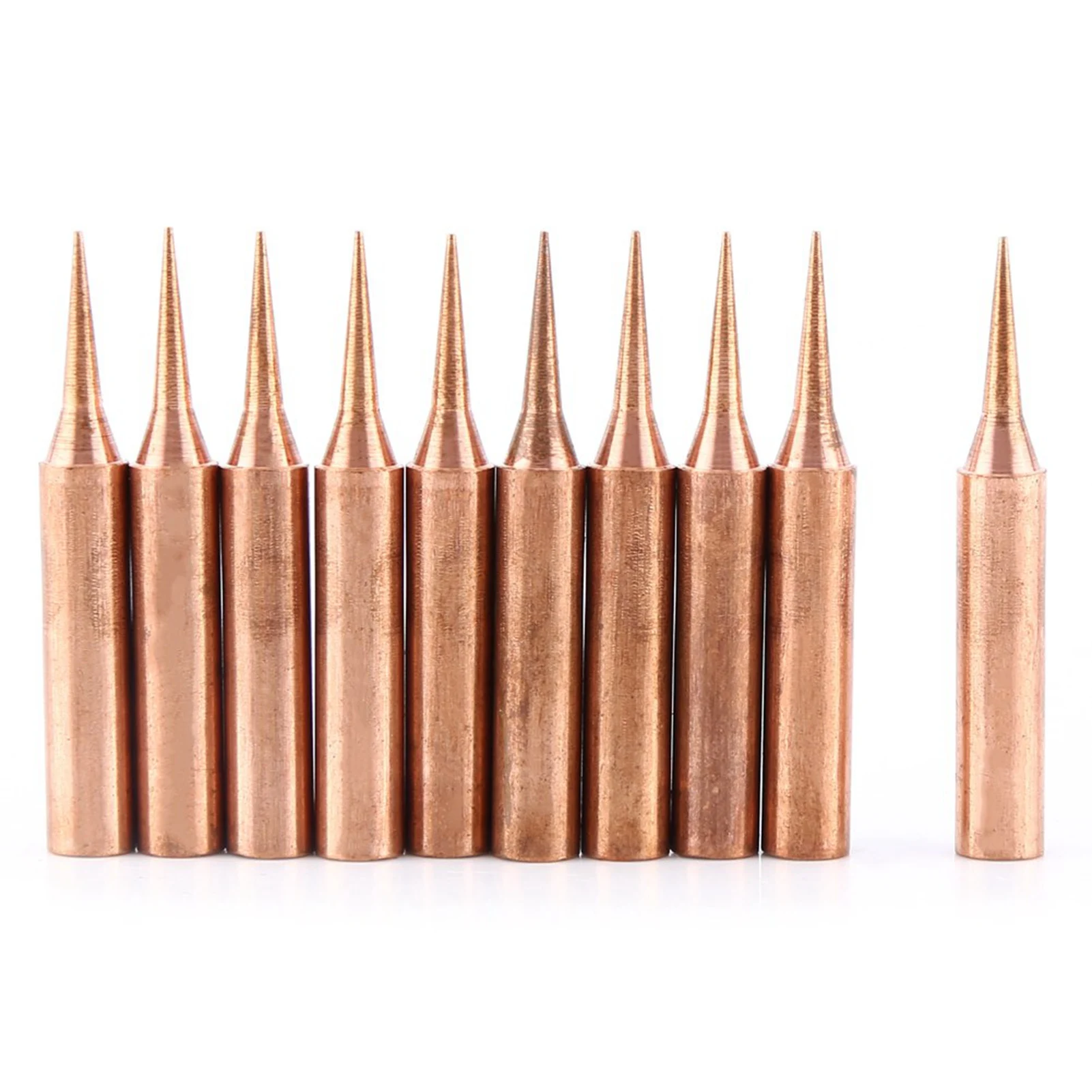 

10Pcs Solder Iron Tip Pure Copper Low Temperature 900M-T-I Soldering Iron Soldering Iron Solder Tips Station Tool