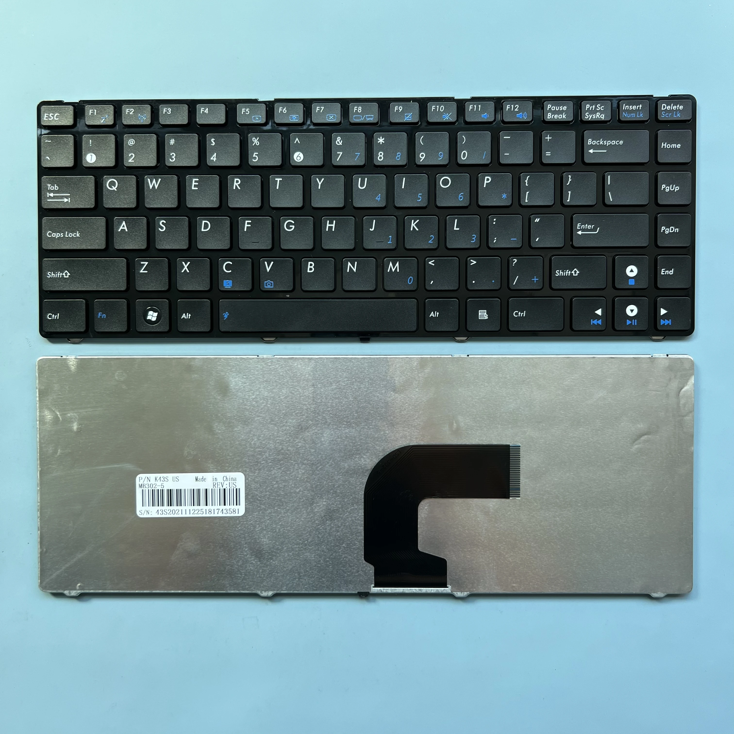 XIN US Keyboard For  ASUS K43S A43S K43SA A43SA K43SJ Laptop English Keyboards With Frame