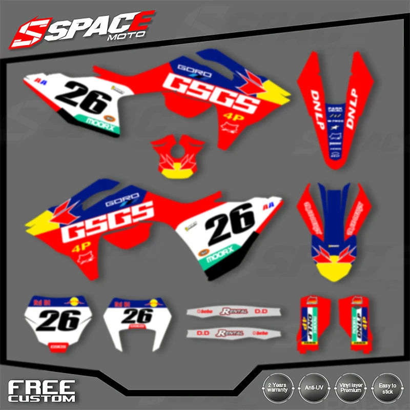 

SPACE Motorcycle Graphics Decals Stickers For GASGAS EC MC 2024 2025 2026 Decals Stickers Kits 002