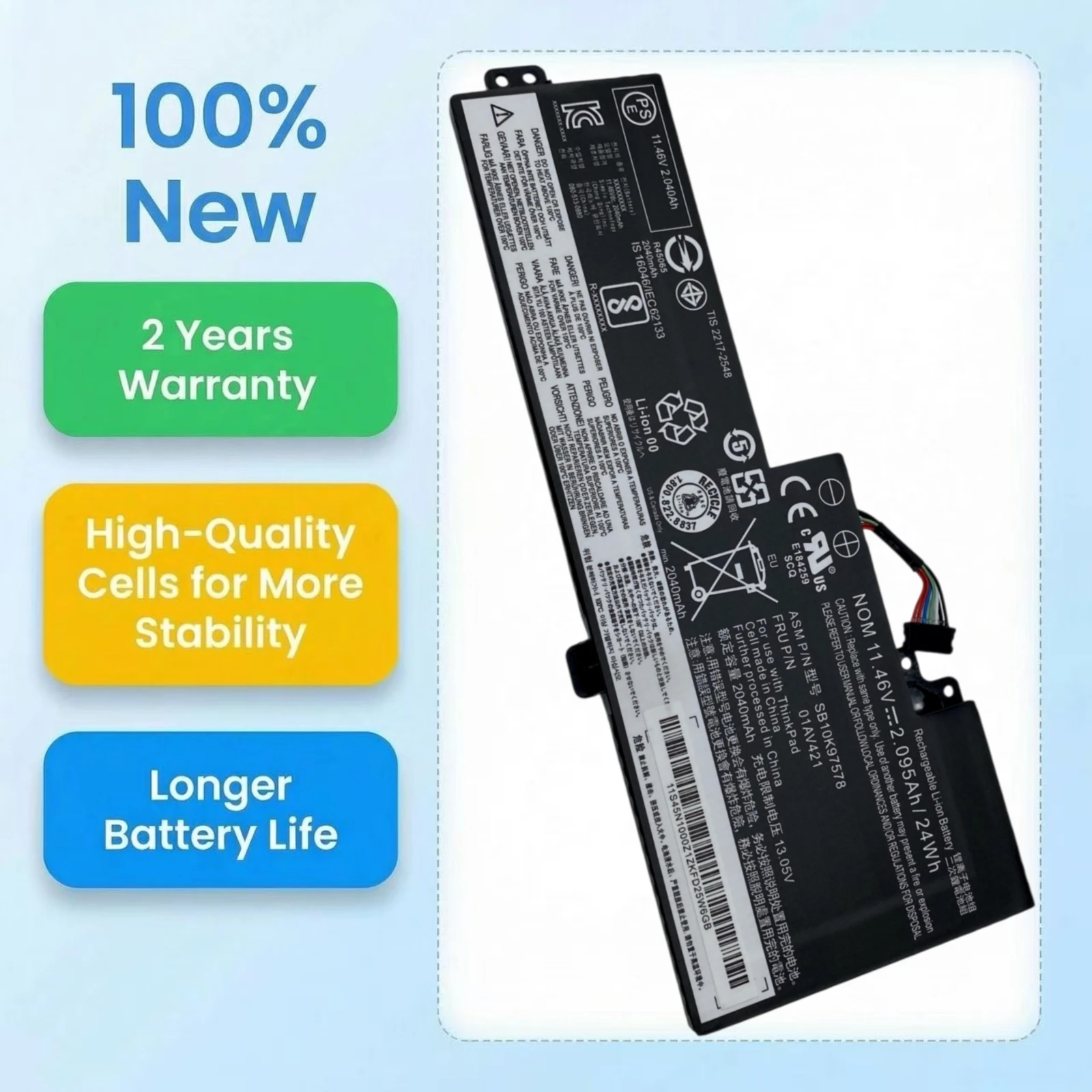 New 01AV489 For Lenovo ThinkPad T470 T480 A475 A485 TP25 Laptop Battery 01AV421 SB10K97578 01AV419 SB10K97577 SB10K97576 01AV420