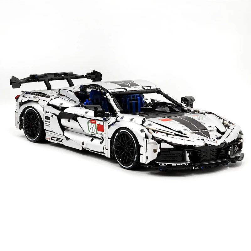 جديد عالي التقنية Guly 10622S MOC فضي ‌ Hypercar C8 نموذج اللبنات الطوب لتقوم بها بنفسك لعبة ألغاز لهدايا عيد ميلاد الأطفال