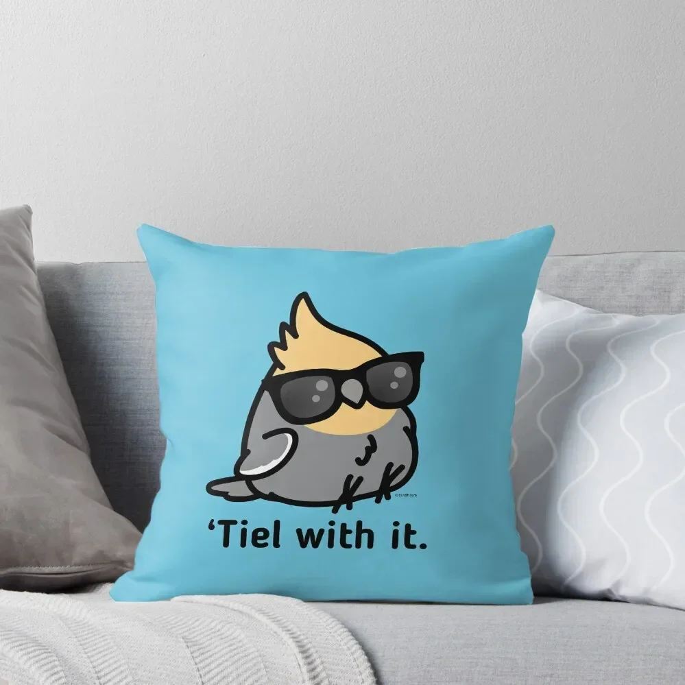 Tiel with it - Grey Cockatiel Throw Pillow christmas ornaments 2025 Custom Cushion Cushion Cover Set pillow