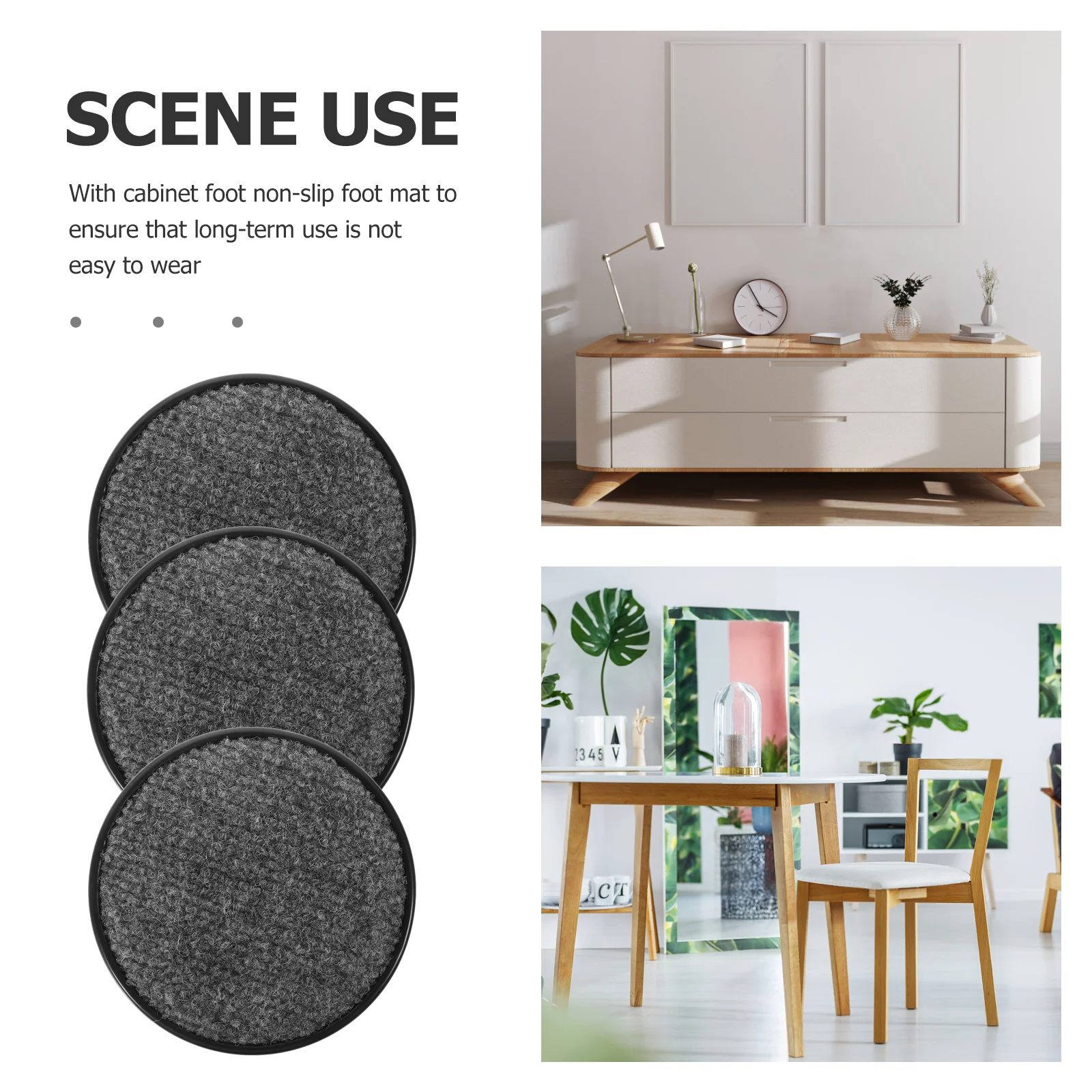 

4Pcs Non Slip Floor Protectors Furniture Coasters Anti Scratch Pads for Hardwood Floors Multi Function Chair Wheel Stopper