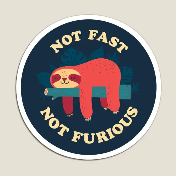 Not Fast Not Furious  Magnet Cute Funny Holder Toy for Fridge Organizer Children Magnetic Stickers Baby Colorful Refrigerator