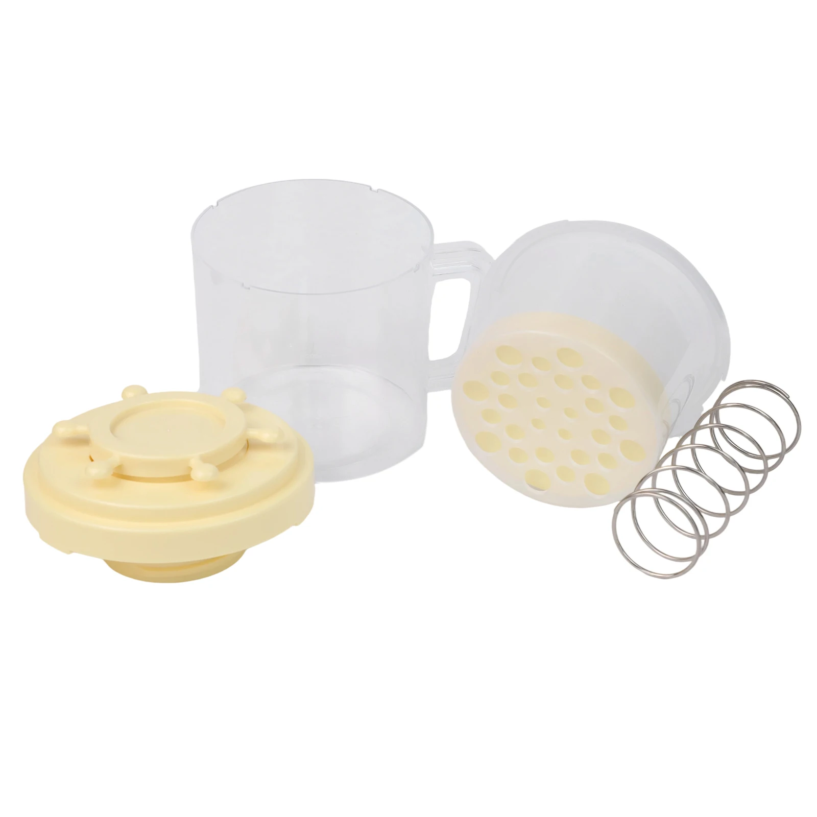 White Yellow Yogurt Strainer Fine Mesh Whey Separator Pressure Filtration With Lid For Making Creamy Greek Cheese Soy Milk DIY