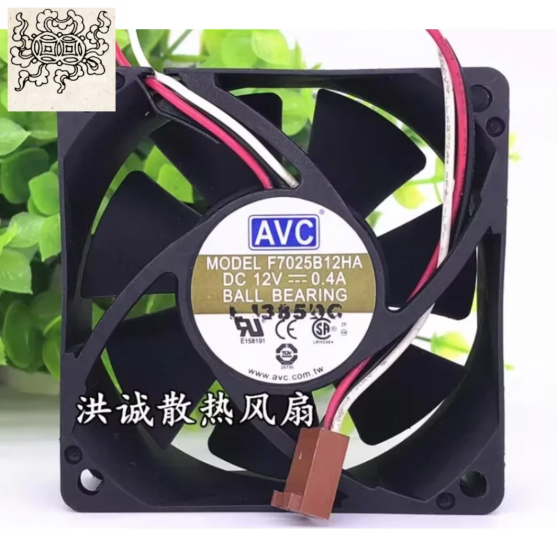 

Ltsf For AVC F7025B12HA DC 12V 0.4A 70x70x25mm 3-Wire Server Cooling Fan7cm